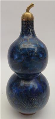Kalebassenförmige Cloisonné-Flasche mit Stöpsel,20. Jahrhundert - Umění, starožitnosti, šperky
