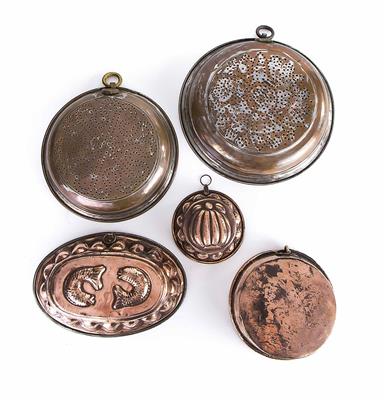 Konvolut Kupfermodel-Backformen, 19./20. Jahrhundert - Antiques, art and jewellery