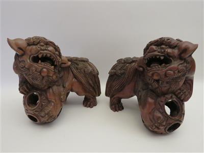 Paar Tempelwächter Foo-Hunde, China, 2. Hälfte 20. Jahrhundert - Antiques, art and jewellery