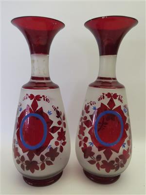 Paar Vasen, Böhmen Ende 19. Jhdt. - Kunst, Antiquitäten und Schmuck