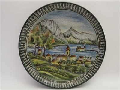 Wandteller, Pesendorfer Keramik, Gmunden 2. Hälfte 20. Jhdt. - Klenoty, umění a starožitnosti