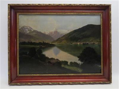 Alte Ansicht von Zell am See, Mitte 20. Jahrhundert - Schmuck, Kunst und Antiquitäten