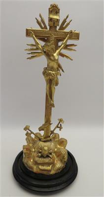 Tischstandkruzifix, 19. Jahrhundert - Schmuck, Kunst und Antiquitäten