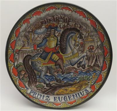 Wandteller "Prinz Eugenius", Fa. Schleiss, Gmunden um 1950 - Gioielli, arte e antiquariato