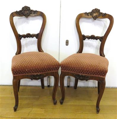 Zwei Spätbiedermeier-Sessel, Mitte 19. Jahrhundert - Schmuck, Kunst und Antiquitäten