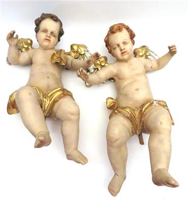 Paar geflügelte Altar (Aufsatz)-Engel im Stil des 18. Jahrhunderts, 20. Jahrhundert - Jewellery, antiques and art