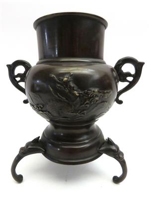 Japanische Doppelhenkelvase, 20. Jahrhundert - Gioielli, arte e antiquariato