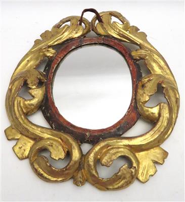 Kleiner holzgeschnitzter Rahmen in Florentiner-Art, 19. Jahrhundert - Jewellery, antiques and art