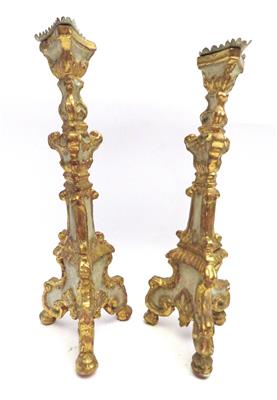 Paar neobarocke Kerzenständer - Jewellery, antiques and art