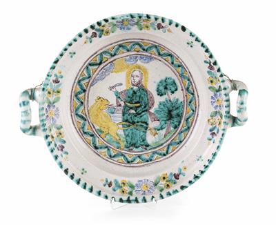 Doppelhenkelschüssel, Gmunden 19. Jahrhundert - Jewellery, antiques and art