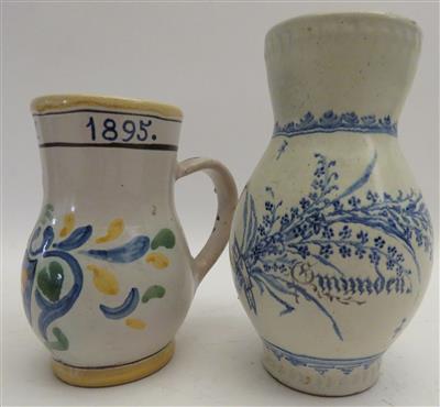 Kleine Vase, kleiner Birnkrug, Gmunden 19. Jahrhundert - Schmuck, Kunst und Antiquitäten