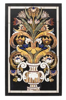 Marmormosaik-Bildplatte, sogenannte Pietra-dura, im italienischen Renaissancestil, 20. Jahrhundert - Klenoty, umění a starožitnosti
