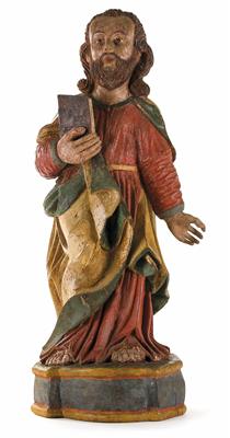 Hl. Paulus, wohl Portugal, provinzieller Kolonialstil, 16./17. Jahrhundert - Schmuck, Kunst und Antiquitäten