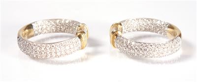 2 Brillant-Kreolen zus. ca. 4 ct - Jewellery, antiques and art