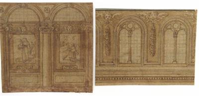 Zwei Entwurfzeichnungen eines Italienischen Zeichners des 16./17. Jahrhunderts - Schmuck, Kunst und Antiquitäten