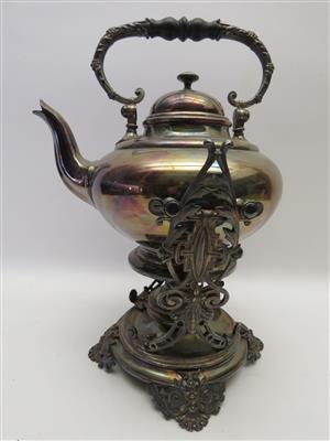 Teekanne mit Rechaud und Brenner - Jewellery, antiques and art