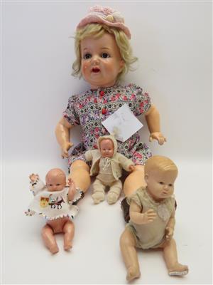 1 große und 3 kleine Puppen - Gioielli, arte e antiquariato