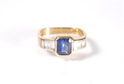 Diamant-Saphirring - Jewellery, antiques and art