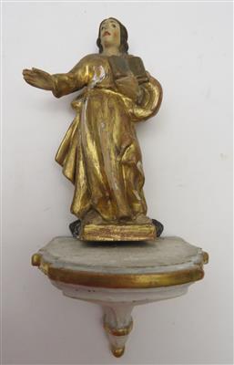 Heiligenfigur mit Buch, Alpenländisch, 19. Jahrhundert - Gioielli, arte e antiquariato