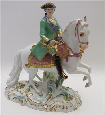 Zarin Katharina II. von Russland zu Pferde, Entwurf Johann Joachim Kaendler 1768/70, Meissen um 1930 - Jewellery, antiques and art