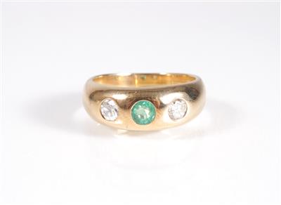 Brillant-Smaragdring - Jewellery, antiques and art