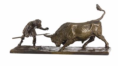Kampf eines Gladiators mit einem Stier, 2. Hälfte 19. Jahrhundert - Schmuck, Kunst und Antiquitäten