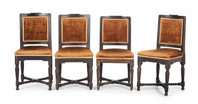 Satz von vier Louis-Seize-Sesseln, spätes 18. Jahrhundert - Schmuck, Kunst und Antiquitäten