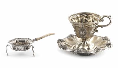 Spätbiedermeier-Tasse mit Untertasse, Wien um 1835 - Jewellery, antiques and art