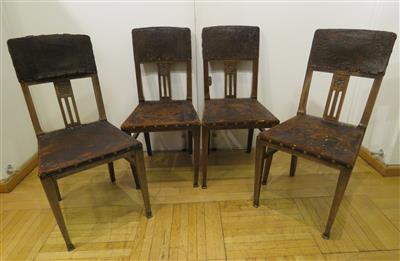Vier Jugendstil-Sessel, um 1905/10 - Schmuck, Kunst und Antiquitäten