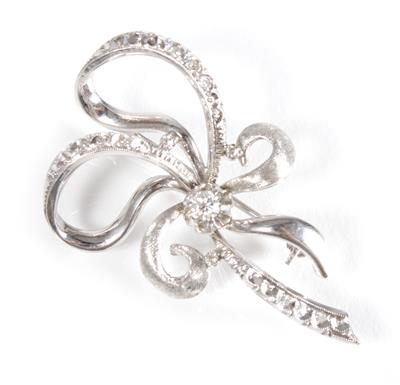 Brillant-Diamantbrosche zus. ca. 0,30 ct - Jewellery, antiques and art