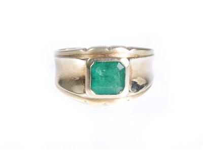 Smaragddamenring - Jewellery, antiques and art
