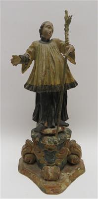 Heiligenfigur in Priestergewand, Alpenländisch,18. Jahrhundert - Schmuck, Kunst und Antiquitäten