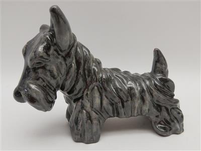 Terrier, Gmundner Keramik, um 1930/39 - Schmuck, Kunst und Antiquitäten