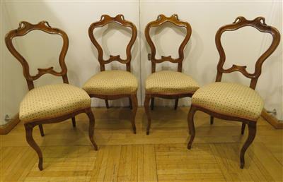 Vier Spätbiedermeier-Sessel, um 1850 - Schmuck, Kunst und Antiquitäten