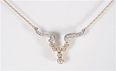 Brillantcollier zus. ca. 0,60 ct - Schmuck, Kunst und Antiquitäten