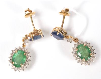 2 Diamantohrsteckgehänge zus.0,48 ct - Jewellery, antiques and art