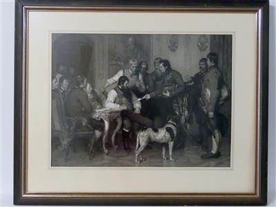 Großer Stich nach einem Gemälde von Franz von Defregger - Klenoty, umění a starožitnosti