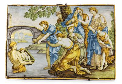 Bildplatte, Italien, wohl Werkstatt Castelli 18. Jahrhundert - Arte, antiquariato e gioielli