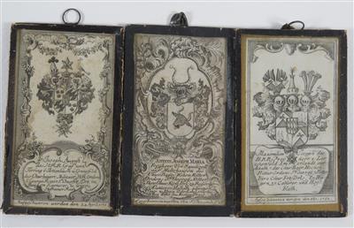 Drei Wappen von Mitgliedern des Kurbayrischen Ritterordens St. Georg - Arte, antiquariato e gioielli
