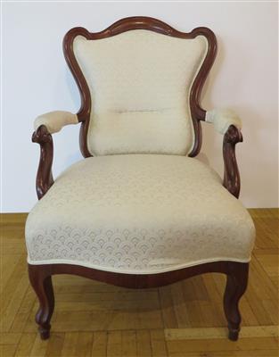 Spätbiedermeierfauteuil, um 1850 - Art, antiques and jewellery