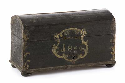 Truhenförmige bäuerliche Kassette, datiert 1804 - Kunst, Antiquitäten und Schmuck