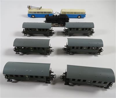 Kompletter Personenzug, Märklin und Eheim-Obus 9 Stück, - Arte, antiquariato e gioielli