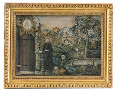 Collagenbild, Alpenländisch, frühes 19. Jahrhundert - Kunst, Antiquitäten und Schmuck