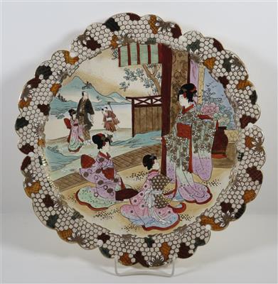 Satsuma-Wandteller, Japan Anfang 20. Jahrhundert - Kunst, Antiquitäten und Schmuck