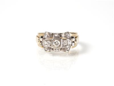Brillant-Diamantdamenring zus. ca. 0,30 ct - Art, antiques and jewellery