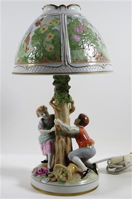 Tischlampe, Porzellanmanufaktur Plaue, 4. Viertel 20. Jahrhundert - Umění, starožitnosti a šperky