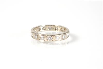 Memoryring zus. ca. 0,90 ct - Art, antiques and jewellery