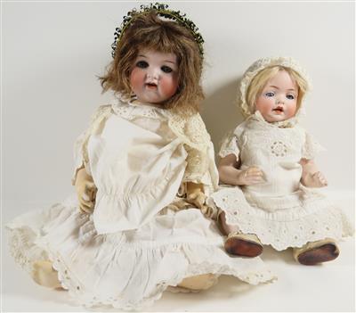 2 alte Puppen, 1. Drittel 20. Jahrhundert - Kunst, Antiquitäten und Schmuck