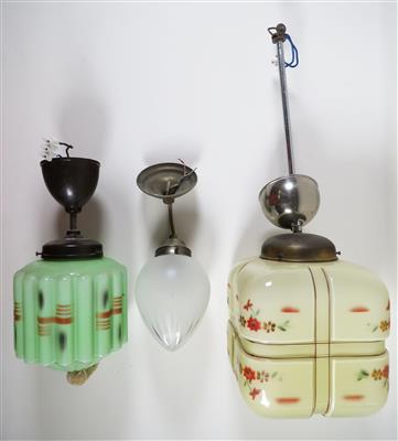 3 verschiedene Vintage Lampen, 2. Drittel 20. Jahrhundert - Kunst, Antiquitäten und Schmuck