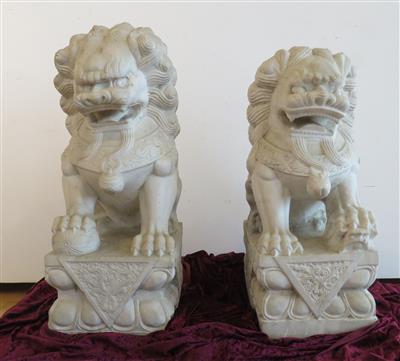 Paar Wächterlöwen - Fo-Hunde, China, 20. Jahrhundert - Kunst, Antiquitäten und Schmuck